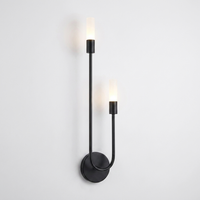 Luminara Dual-Head Wall Sconce — Black finish