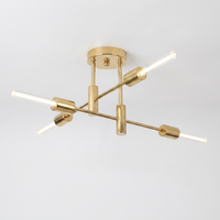 CelestialGlow Flush Mount Ceiling Light — Gold finish