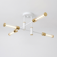 CelestialGlow Flush Mount Ceiling Light — White & Gold finish