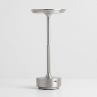 LuminaTouch Cordless Table Lamp — Silver finish