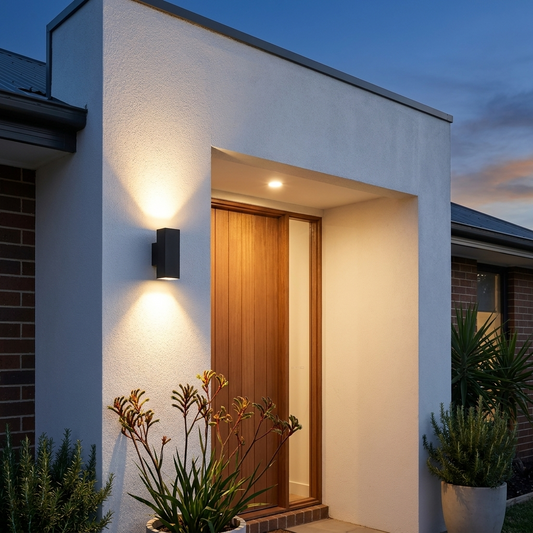 NordicGlow | Modern Minimalist Outdoor Wall Light with 18W LED — Lifestyle