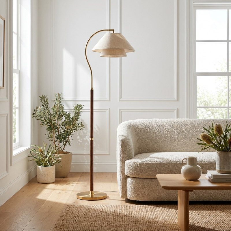 Nocturne | Sleek Modern Arc Floor Lamp with Adjustable LED Light