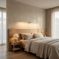 Luminara | Modern Sleek Metal Wall Sconce Lighting Fixture — In use