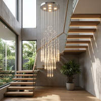 K9 Crystal | Modern Elegant Adjustable Raindrop Chandelier Light — Lifestyle