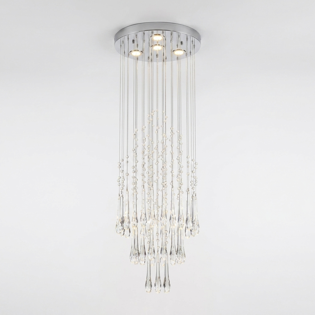 K9 Crystal | Modern Elegant Adjustable Raindrop Chandelier Light