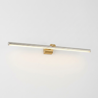 Luminara | Modern Sleek Metal Wall Sconce Lighting Fixture — Brushed Nickel + Gold variant