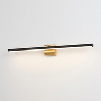 Luminara | Modern Sleek Metal Wall Sconce Lighting Fixture — Black + Gold variant