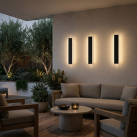 Luminara | Sleek Modern Outdoor Wall Light with Remote Dimming — In use