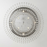 K9 Crystal | Elegant Modern Spiral Designer Chandelier with Adjustable Height — View from below