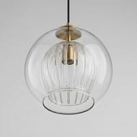 Luminara | Elegant Adjustable Glass Kitchen Pendant Lighting Fixture — View from below