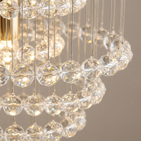 K9 Crystal | Elegant Modern Spiral Designer Chandelier with Adjustable Height — Close-up detail