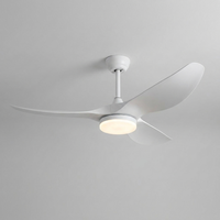 AeroBreeze | Sleek Modern Low Profile Flush Mount Black Ceiling Fan — White variant
