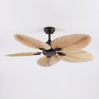 PalmaraLeaf | Stylish Modern Flush Mount Ceiling Fan with Remote Control — Hero (Coffee)
