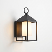 Lumenara | Modern Rustic Outdoor Wall Lantern with Clear Glass Panels — Side angle