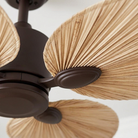 PalmaraLeaf | Stylish Modern Flush Mount Ceiling Fan with Remote Control — Close-up detail