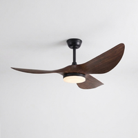 AeroBreeze | Sleek Modern Low Profile Flush Mount Black Ceiling Fan — Black Walnut variant