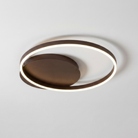 Luminara | Elegant Modern Multi-Ring LED Flush Mount Ceiling Light — Brown One Ring variant
