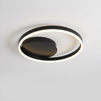Luminara | Elegant Modern Multi-Ring LED Flush Mount Ceiling Light — Black One Ring variant