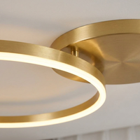 Luminara | Elegant Modern Multi-Ring LED Flush Mount Ceiling Light — Close-up detail