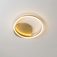 Luminara | Elegant Modern Multi-Ring LED Flush Mount Ceiling Light — View from below