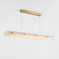 MarbleGlow | Elegant Adjustable Kitchen Pendant Lighting Fixture — Gold plate variant