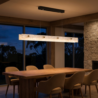 MarbleGlow | Elegant Adjustable Kitchen Pendant Lighting Fixture — In use