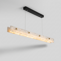 MarbleGlow | Elegant Adjustable Kitchen Pendant Lighting Fixture — Side angle