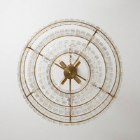 Luminara | Modern Elegant Glass Steel 6-Bulb Chandelier Light — View from below