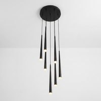 NordicGlow | Modern Dimmable LED Ceiling Light Fixture for Versatile Ambiance — View from below