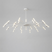 Luminara | Modern Adjustable LED Chandelier Light with Customizable Features — White, front view
