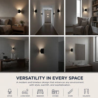 Up and Down Wall Sconce — Rounded Aluminium Indoor Wall Light