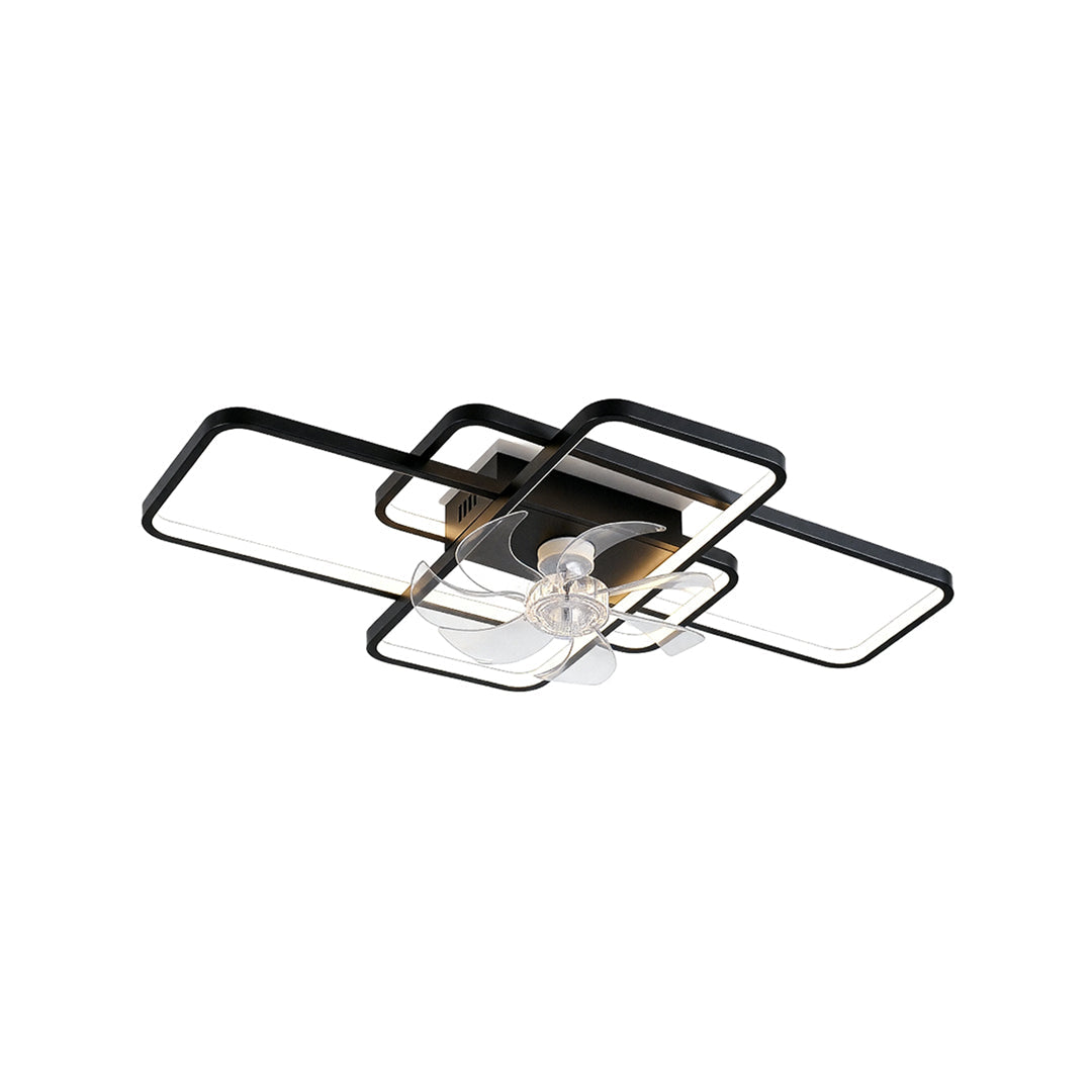 7-Blade Clear Ceiling Fan with Dimmable LED Light and Remote