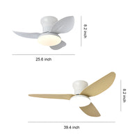 Low-profile 3-blade ceiling fan with dimmable light – view 17