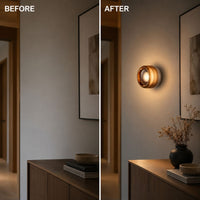 Jelly Glass-Look LED Wall Light — Thick Acrylic Shade, 5 Colours