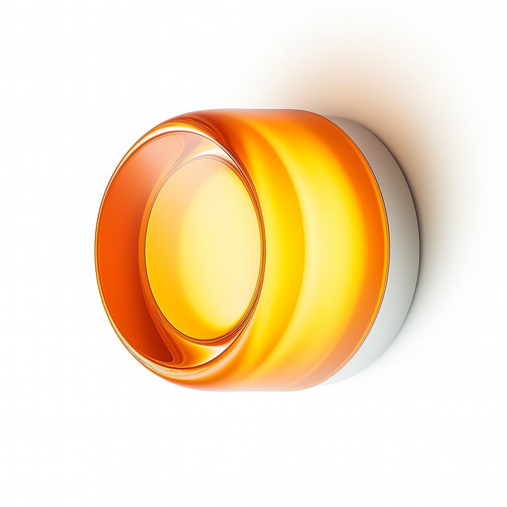 Jelly Glass-Look LED Wall Light — Thick Acrylic Shade, 5 Colours