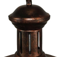 Rustic Dome Pendant Light — Rust Finish Industrial Metal