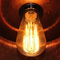 Rustic Dome Pendant Light — Rust Finish Industrial Metal