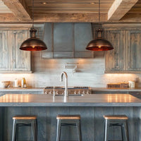 Rustic Dome Pendant Light — Rust Finish Industrial Metal