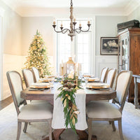 Farmhouse Candle Chandelier — Rustic 5 or 8 Light Metal and Wood