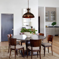 Rustic Dome Pendant Light — Rust Finish Industrial Metal