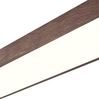 Oval LED Flush Mount Ceiling Light — Wood Grain Trim
