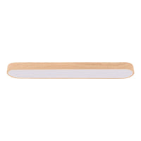Oval LED Flush Mount Ceiling Light — Wood Grain Trim