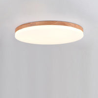 Circular Minimalist Flush Mount Light Wood Acrylic LED Ceiling Lights