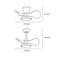 Compact 55 cm DC ceiling fan with light – view 21