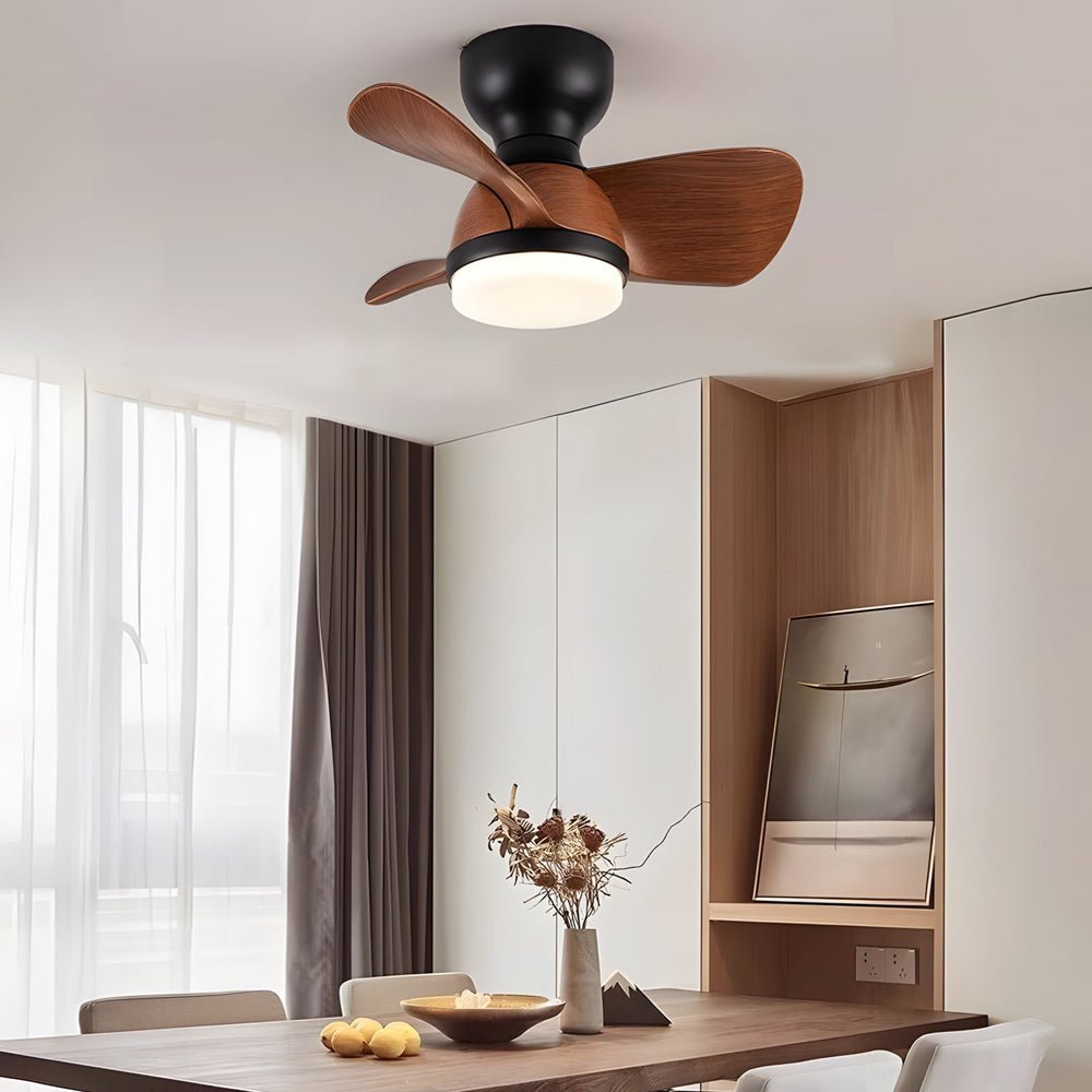 Small-Room Ceiling Fan with Light — DC Motor, 54 or 79 cm