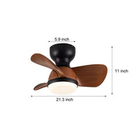 Small-room DC ceiling fan with light – view 6