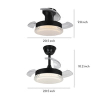 52 cm 3-blade ceiling fan with dimmable light – view 13