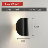 Up and Down Wall Sconce — Rounded Aluminium Indoor Wall Light